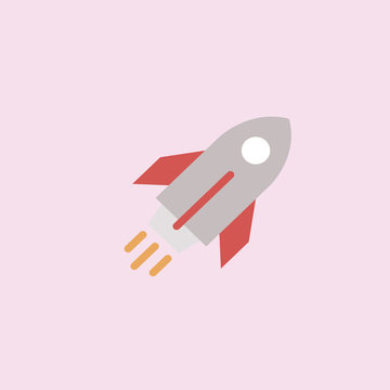 recommend clip art: Rocket icon. flat design