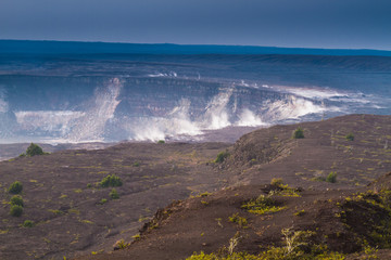 Erupting volcano