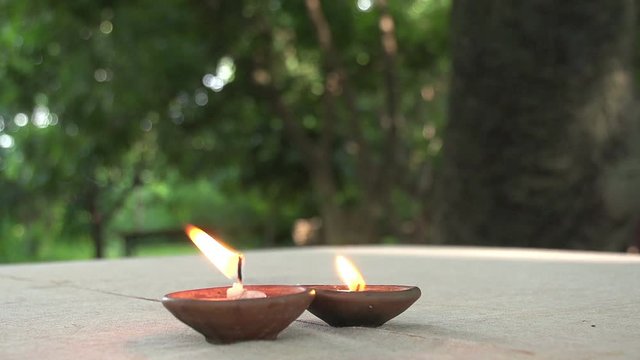 Inwa Ava, burning candles