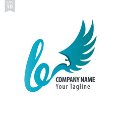 Obraz premium Initial Letter B Logo With Eagle or Hawk Icon Design Template