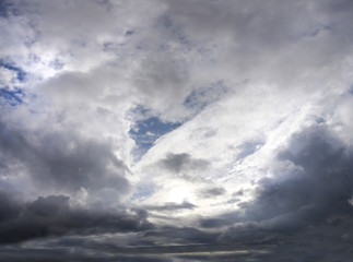 Gloomy sky with storm clouds