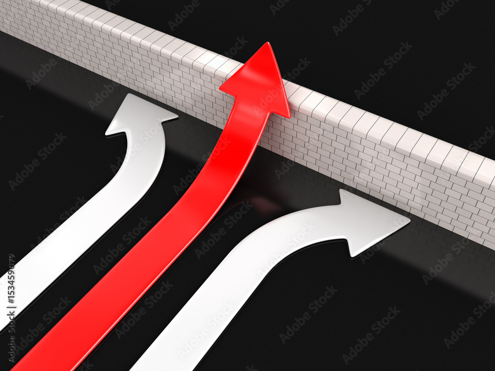Poster 3d arrows. image with clipping path