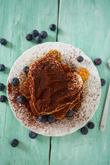 heart-shaped tiramisu dessert