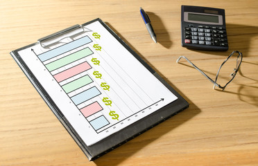 Business analysis concept on a desk
