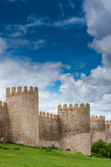 Fototapeta na wymiar Defence towers of Avila,Spain