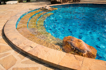 Swimming pool in resort island at outdoors