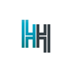 Initial Letter HH Isolated Design Logo
