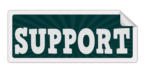Support label or sticker