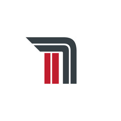 Initial Letter IN N Isolated Design Logo