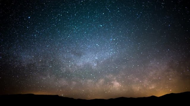 Milky Way Galaxy Spring Sky 36 Time Lapse Stars and Meteors
