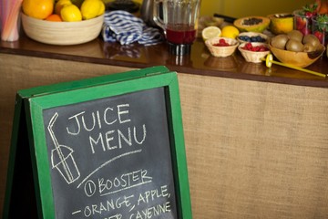 Menu board at health grocery shop - Powered by Adobe