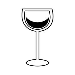 wine glass in trendy flat style vector illustration graphic design