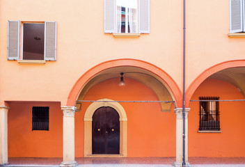 Fototapeta na wymiar Bologna a city in Red color