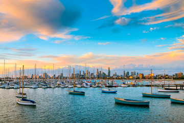 Fototapeta premium Panoramę miasta Melbourne, Wiktoria