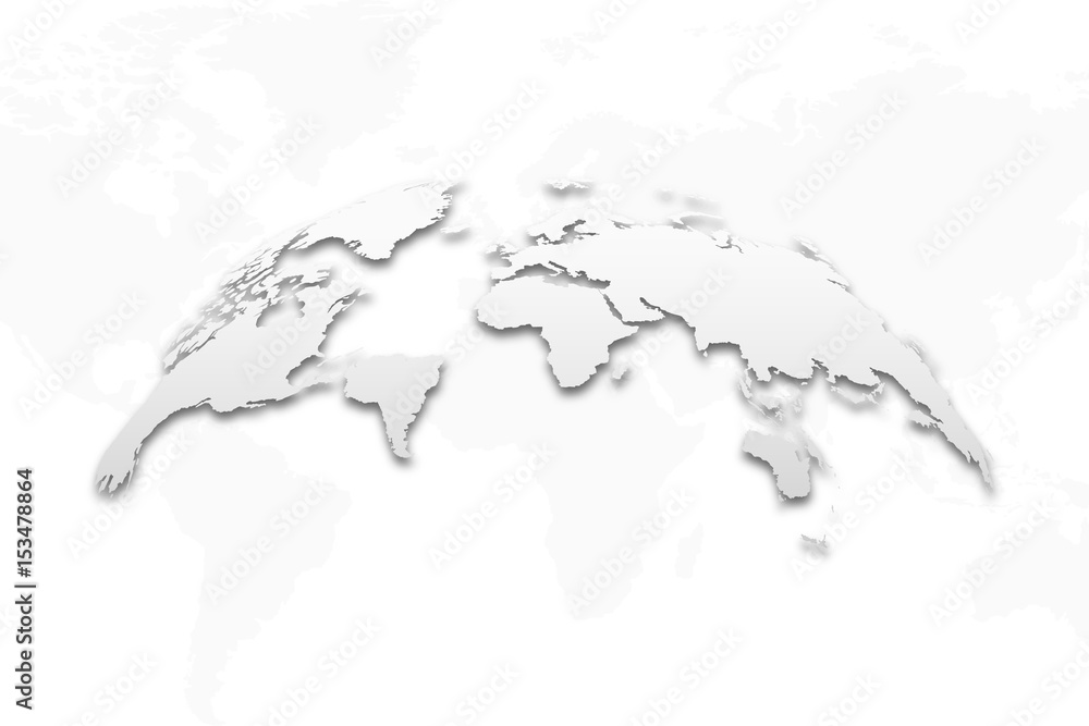 Canvas Prints 3d earth globe with shadow on isolated background