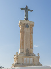 Menorca, Spain.The monument to Christ on the top of the Toro mountain