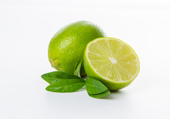  lime and mint leaves