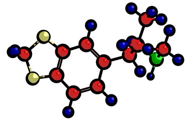Molecular structure of MDMA (ectasy)