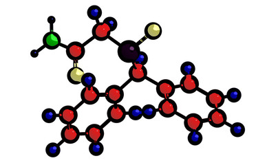 Molecular structure of modafinil