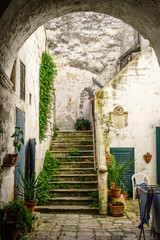 Naklejka premium Charming Italian courtyard