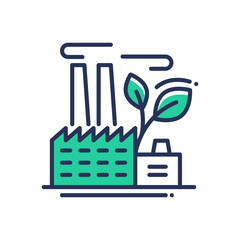 Ecology- modern vector single line icon