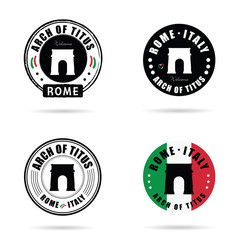 seal arch of titus rome set illustration