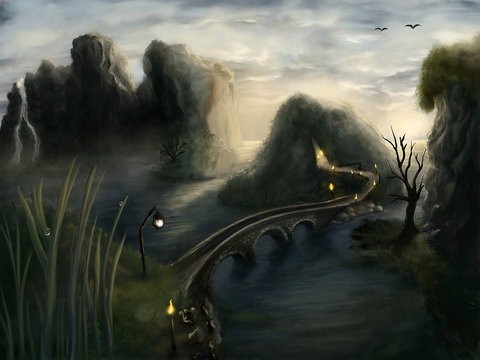 A leading path - Digital Painting