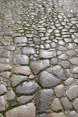 Altes Kopfsteinpflaster im Detail