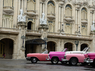Old cars in downtown Havana