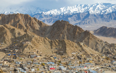 The city of Leh,  Leh city is located in the Indian Himalayas at an altitude of 3500 meters. ...