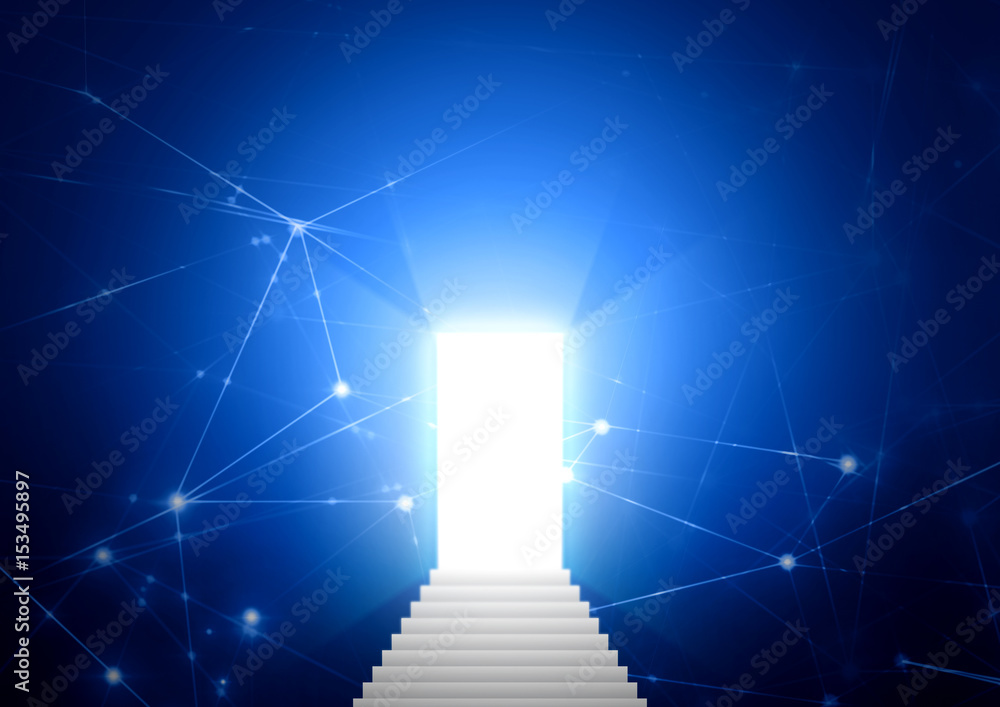 Poster data deep learning hologram ai technology robotic, molecule of chemical, atom cell science, futurist