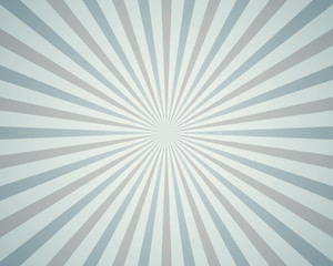 Grey and blue vintage sunburst background.