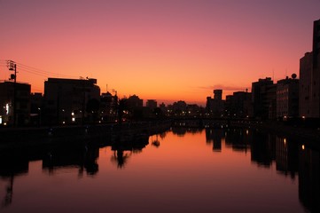 Fototapeta na wymiar 徳島市夜景