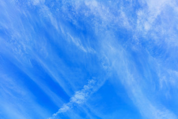 Beautiful white clouds and blue sky background