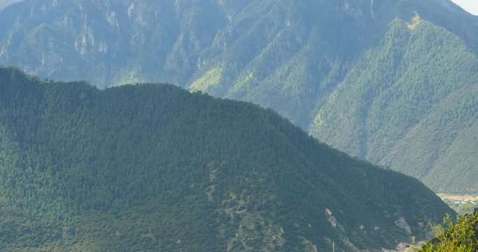 4k Overlooking tibet mountain.