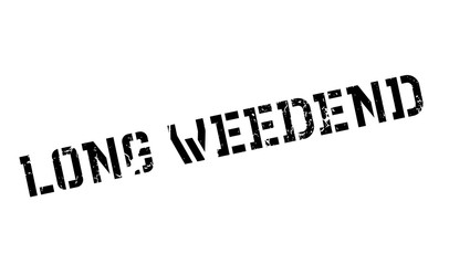 Long Weedend rubber stamp. Grunge design with dust scratches. Effects can be easily removed for a clean, crisp look. Color is easily changed.