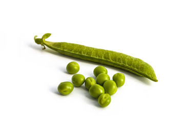 Pictures of peas and pea grains with white background on peas back to the cannon pea box
