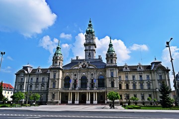 Fototapeta na wymiar Rathaus in Győr, Ungarn