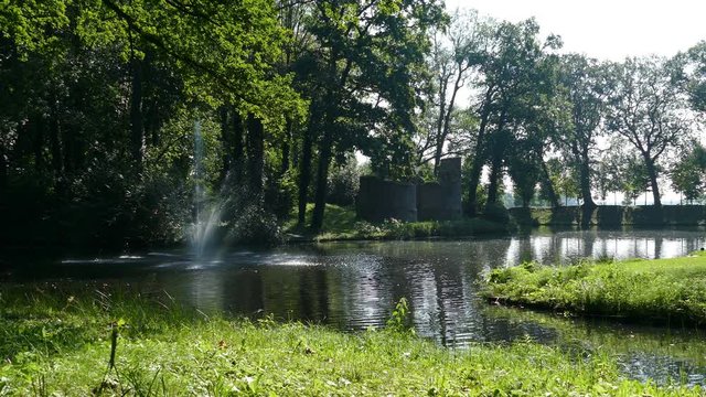 Fountain on estate Oldruitenborgh