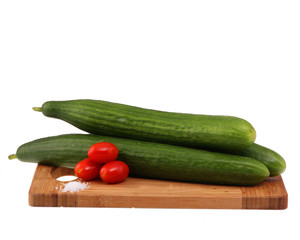 Fresh vegetables and fruits on the wooden table