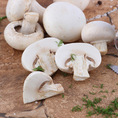 Fresh vegetables and fruits on the wooden board