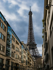 Eiffel Tower From A french Street