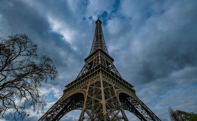 Looking up At The Eiffel Tower
