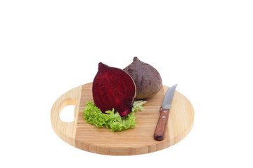 Fresh beetroot on the shredder