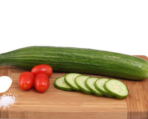 Fresh vegetables on the shredder