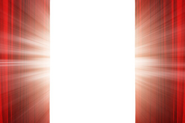 Isolated red curtain and light