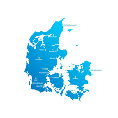 Denmark Cities Map