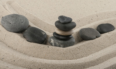 Fototapeta na wymiar Stones in the sand