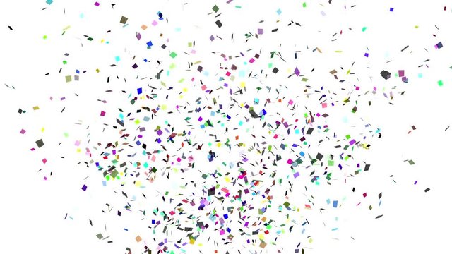 Explosion of confetti-isolated