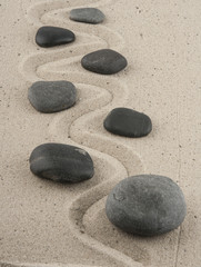 Fototapeta na wymiar Stones in the sand
